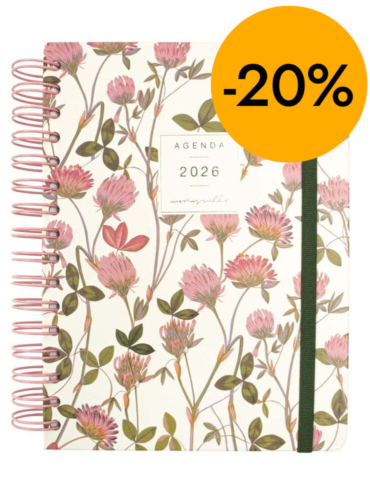 Agenda Finocam Moniquilla E10 1dia/p&agrave;g cat 2026 Rosella