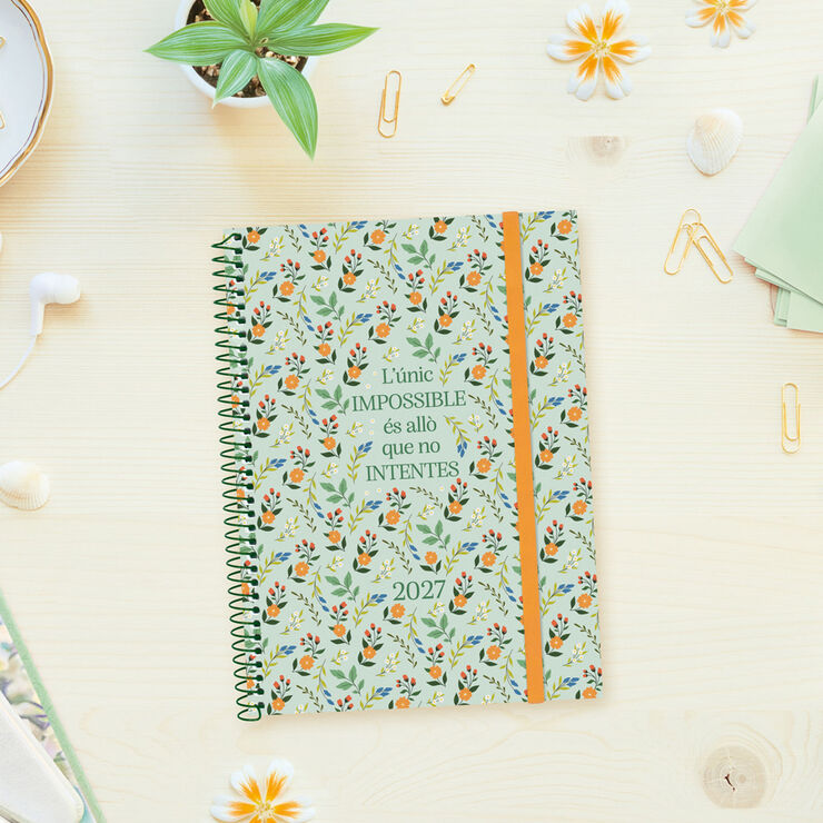 Agenda Finocam Design Collection Semana Vista Horizontal 2027 Catal&aacute;n Lema