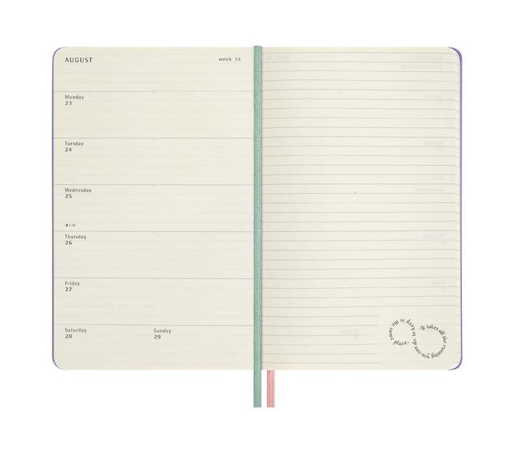Agenda Moleskine 18 meses d&iacute;a/p&aacute;g L tapa dura Alicia