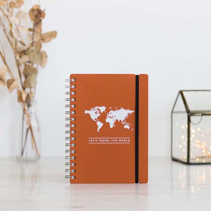 Libreta A5 raya Miss Wood Vacavaliente marr&oacute;n