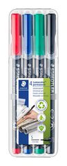 Retoladors permanents Staedtler Lumocolor punta S 4 colors