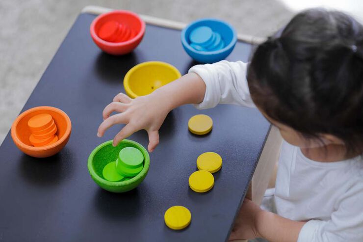 Tazas ordena y cuenta
