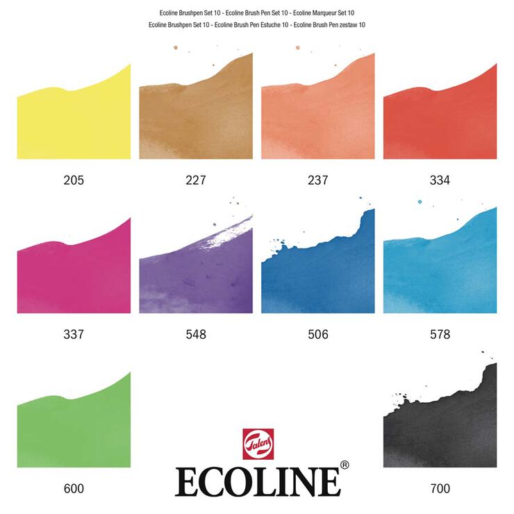 Rotuladores Pincel Talens Ecoline Primarios 10 colores