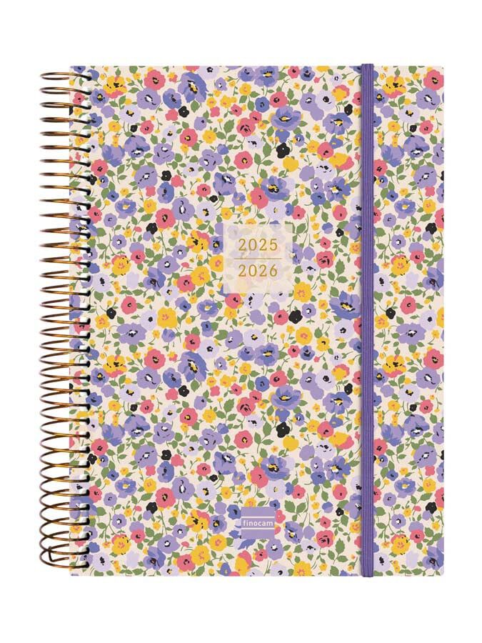 Agenda Finocam espiral 18 meses E10 2d&iacute;a/p&aacute;g mult 2025-26 girl