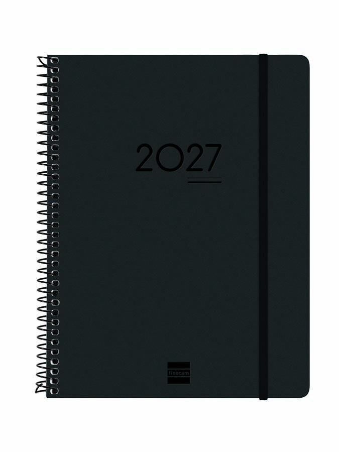 Agenda Finocam 16M Ikon E10 Sem/Vista Vertical Multiling&uuml;e 2026-27 Negro