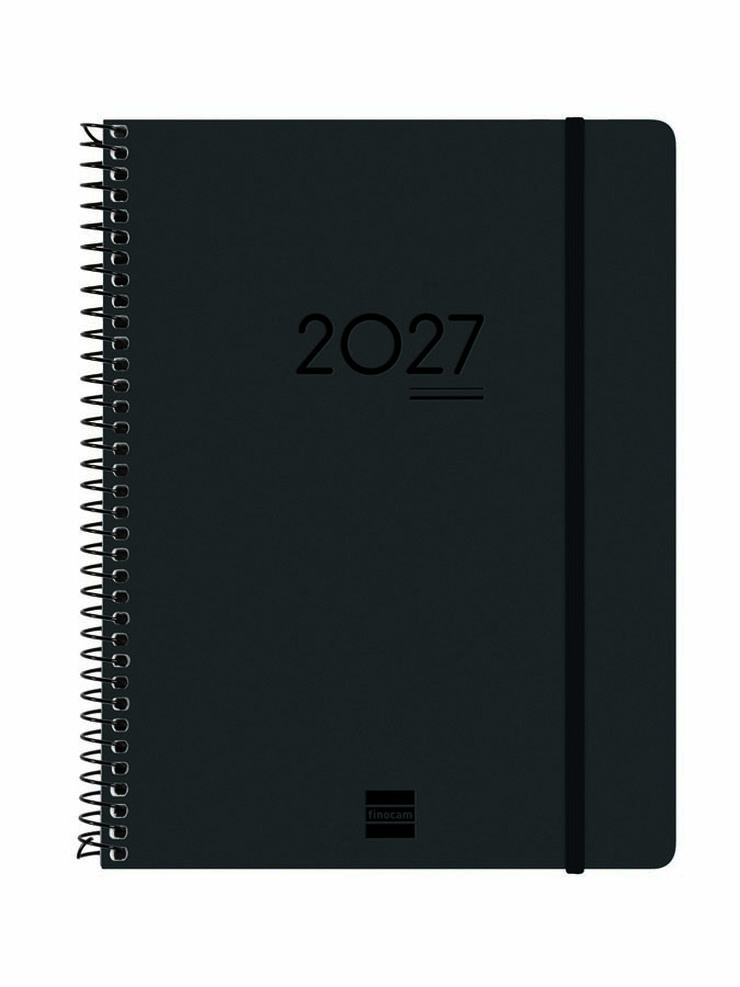 Agenda Finocam 16M Ikon E10 Sem/Vista Vertical Multiling&uuml;e 2026-27 Negro