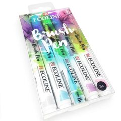 Rotulador pincel Talens Ecoline pastel 5 colores