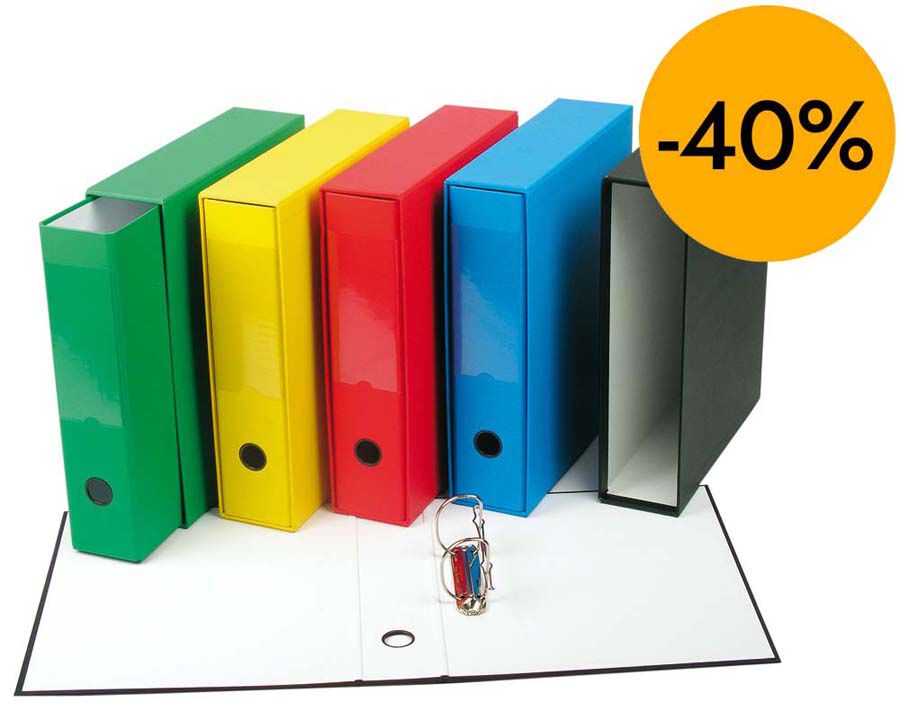 Archivador 2 anillas Abacus Folio con caja verde