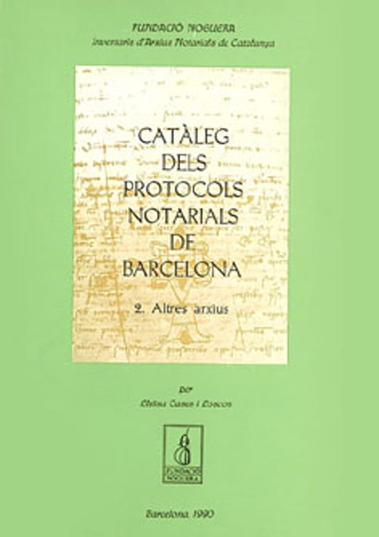 Catàleg dels protocols notarials de Barcelona