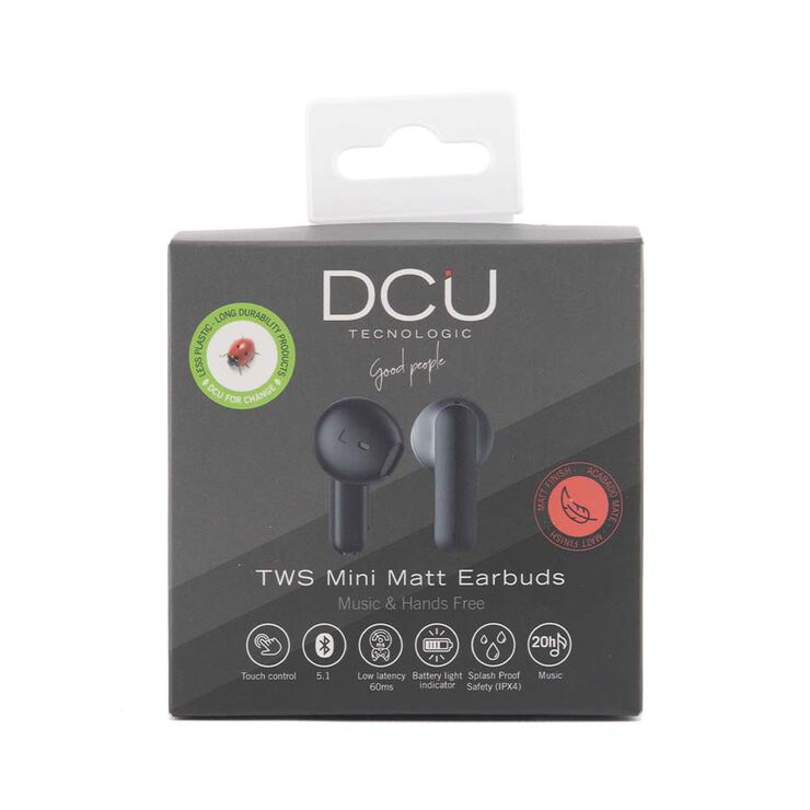 Auriculares Botón Bluetooth 5.1 DCU Negro - Abacus Online