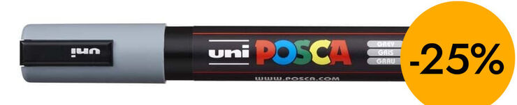 Rotulador Posca PC-5M 1,8-2,5mm gris