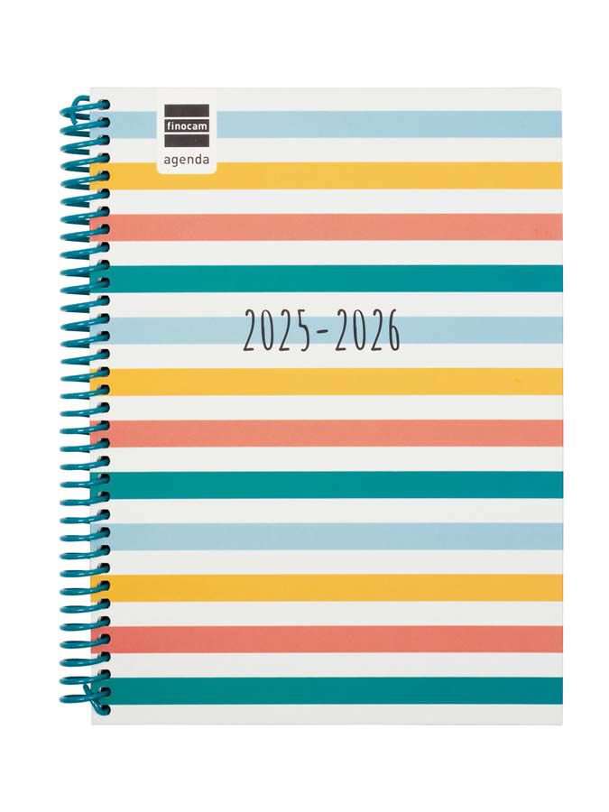 Agenda Finocam escolar Diva 1/4 sem/vista cat 2025-26 colors