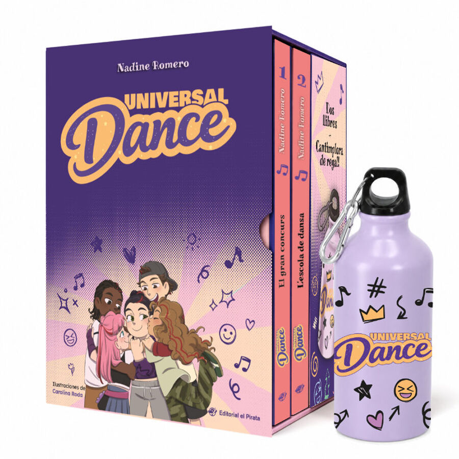 Estoig &laquo;Universal Dance&raquo;: 2 llibres + cantimplora