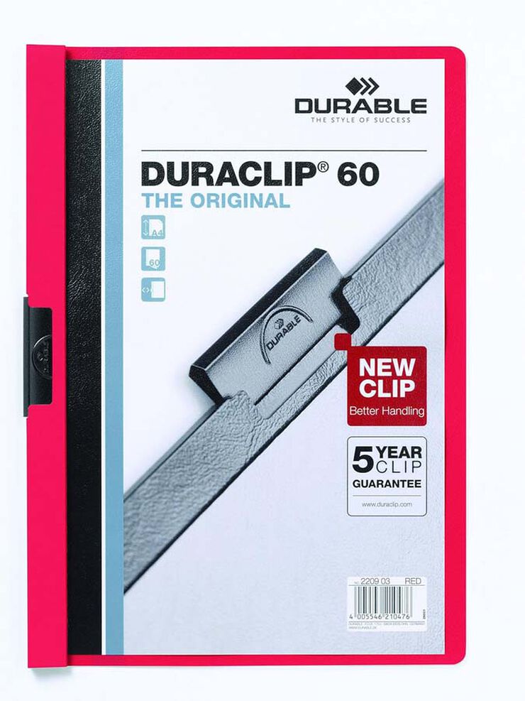 Dosier Duraclip A4 60 hojas rojo