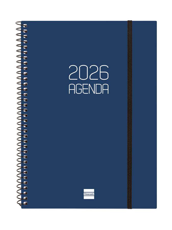 Agenda Finocam Opaque E10 setm/vista horitzontal cas 2026 blau