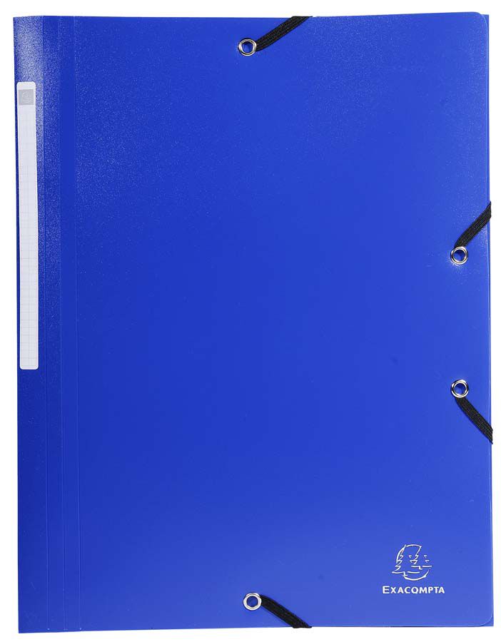 Carpeta solapes i gomes A4 Exacompta blau fosc