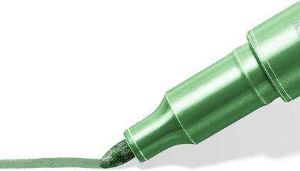 Rotuladores permanentes Staedtler metalizado verde 10u