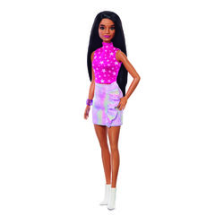 Barbie Fashionista vestido Rock Rosa Metálico
