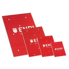 Bloc de notas grapado Enri A4 80 hojas 4x4 rojo