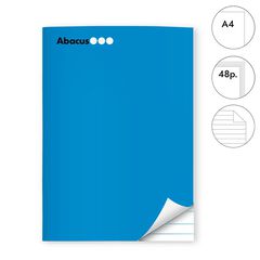 Libreta grapada Abacus A4 48 hojas raya azul