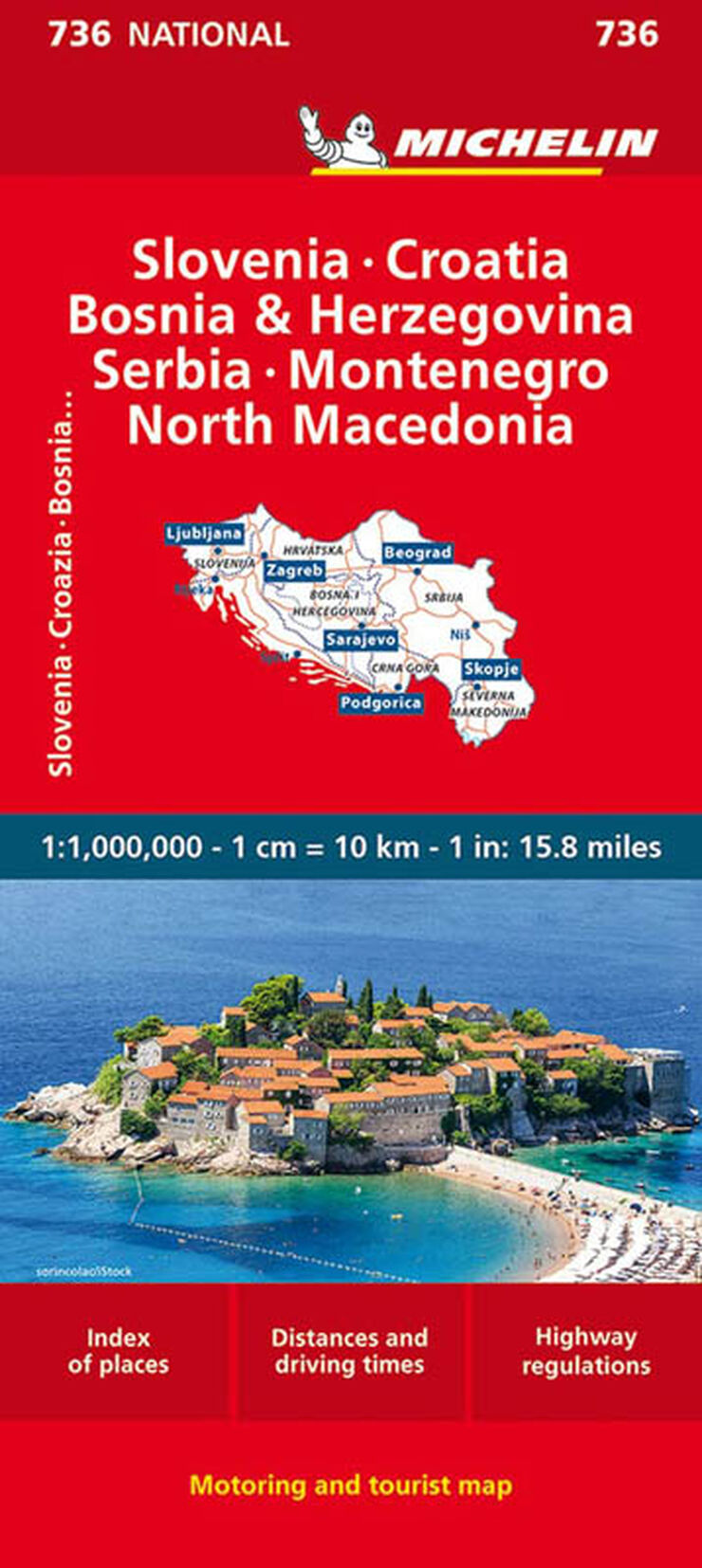 Mapa National Slovenia/Croatia/Bosnia Herzegovina
