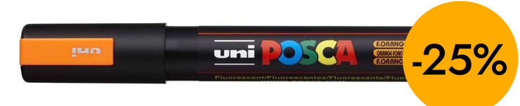 Rotulador Posca PC-5M 1,8-2,5mm naranja fluorescente