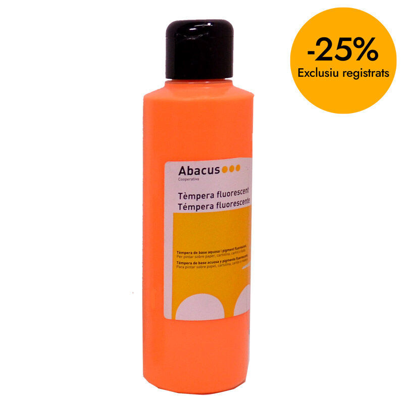 T&eacute;mpera fluorescente Abacus 250ml Fluo naranja