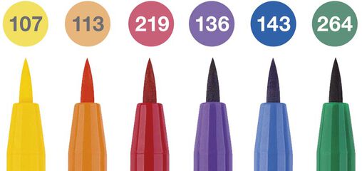 Pitt Artist Pen Faber Wheel 6 colors