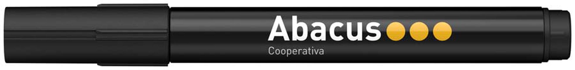 Retolador permanent Abacus punta rodona negre