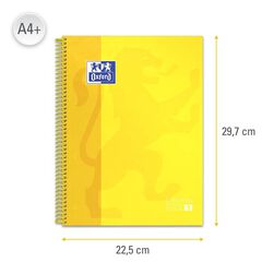 Notebook Oxford EuropeanBook 1 A4 80 hojas 5x5 amarillo