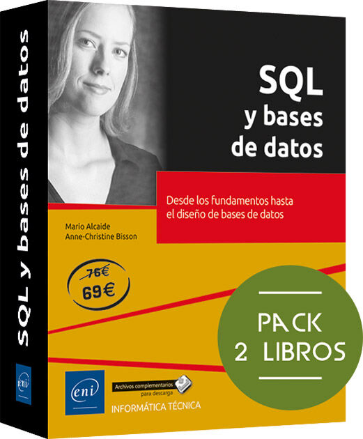 SQL y bases de datos - Packs de 2 libros:  Desde los fundamentos hasta el dise&ntilde;o de bases de datos