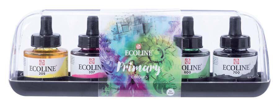 Aquarel&middot;la l&iacute;quida Talens Ecoline Primaris 5 colors