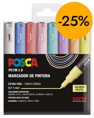 Rotuladores Posca PC-1M pastel 8 colores