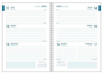 Agenda Escolar Dohe Espiral A5 sem/vista castellano 2026-2027 Element verde