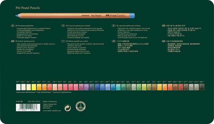 Lápiz Faber-Castell pastel 36 colores estuche metal
