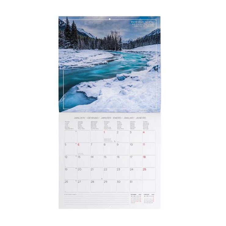 Calendario pared Legami 30x29cm 2026 4 Seasons