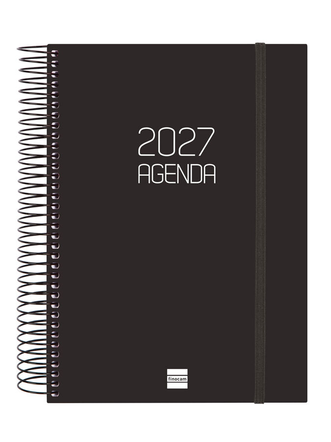 Agenda Finocam Opaque Dia P&agrave;gina 2027 Castell&agrave; Negre