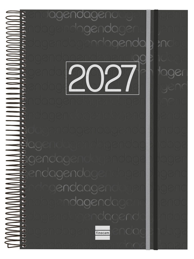 Agenda Finocam Year D&iacute;a P&aacute;gina 2027 Catal&aacute;n Negro