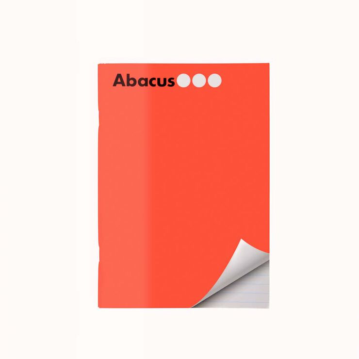 Llibreta grapada Abacus A5 48 fulls ratlla vermell