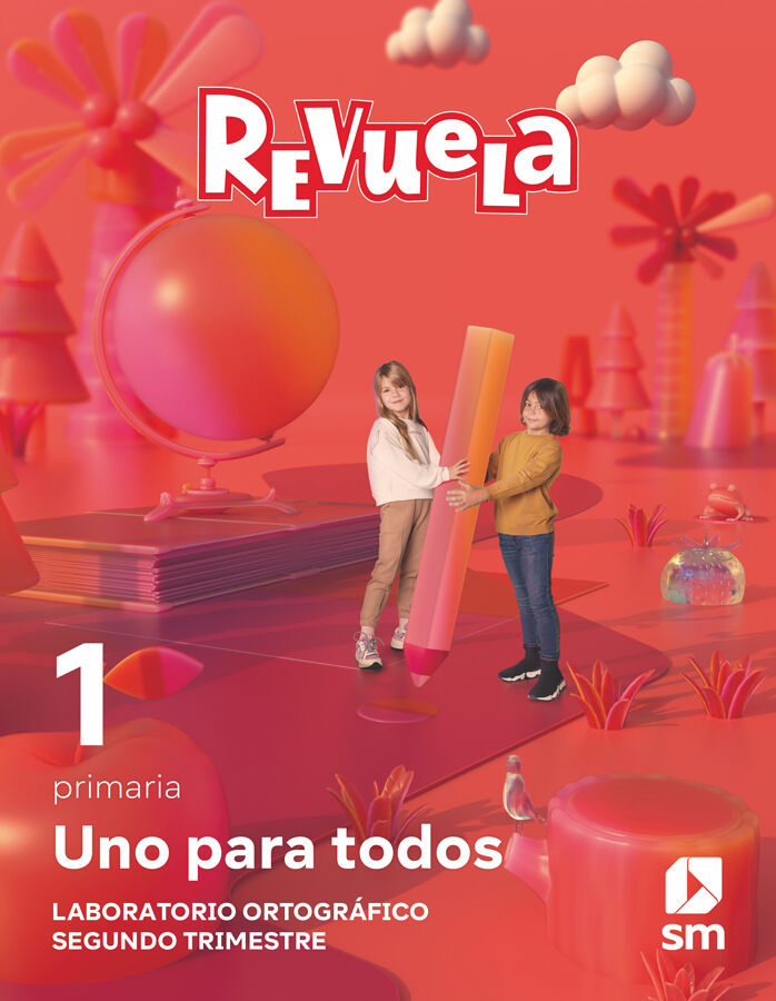 M&eacute;todo globalizado. Uno para todos. 2 Trimestre. 1 Primaria. Revuela