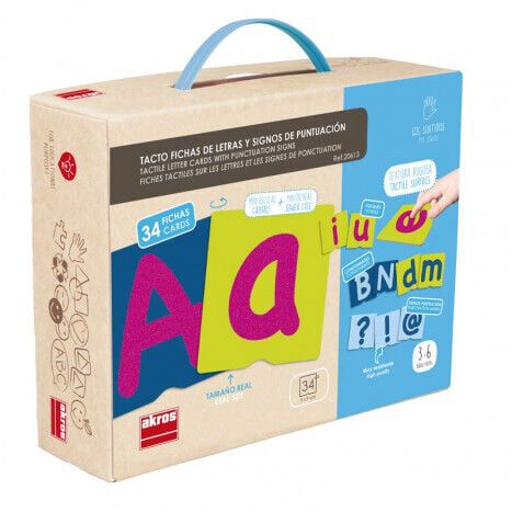 Tacto-fichas Letras y signos de puntuaci&oacute;n