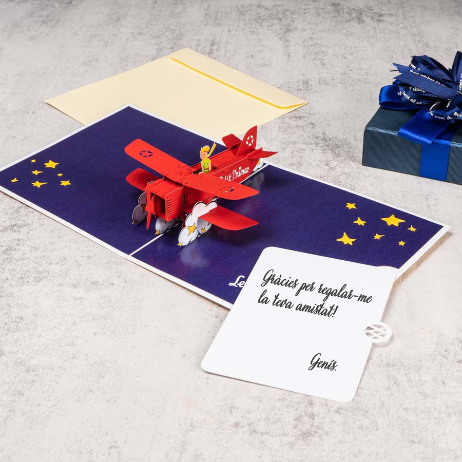 Tarjeta XiuXiu Principito Avi&oacute;n