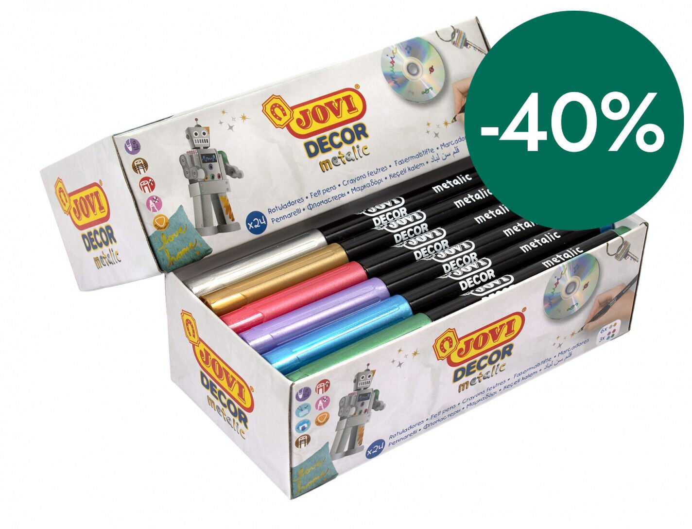 Rotulador Jovi Decormetalic 24u