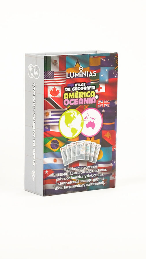 Atlas de Geograf&iacute;a Am&eacute;rica + Ocean&iacute;a (Estuche con 52 cartas)