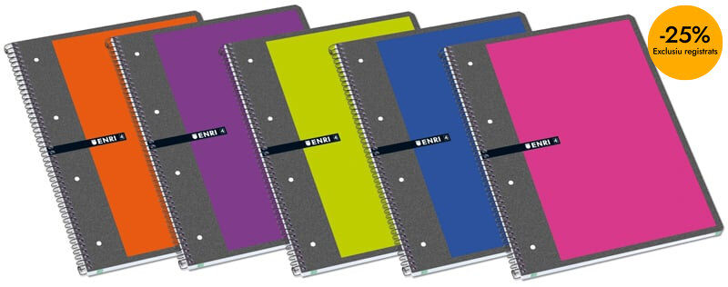 NOTE BOOK TAPA DURA A4 ENRI 5x5 80F