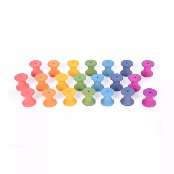 Carretes de madera Rainbow
