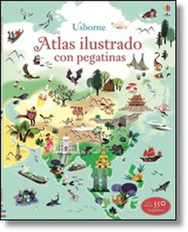 Atlas ilustrado con pegatinas