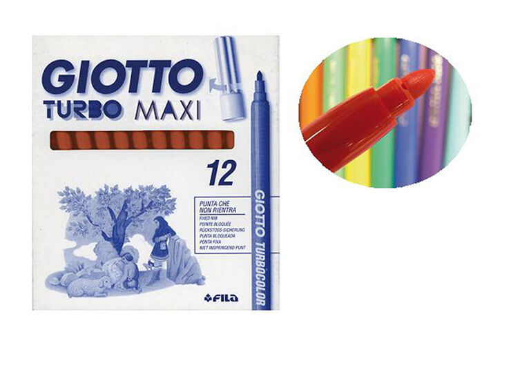 Rotulador Giotto Turbo Maxi 12u Gris