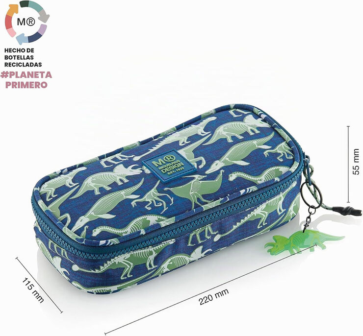 Estuche Oval MQR Dinos Fossil