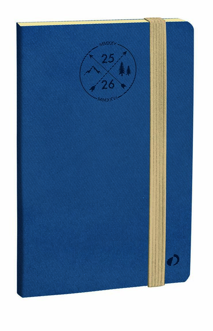 Agenda 16 meses Quo Vadis Everest 16x24cm sem/vista mult. 2025-26 azul